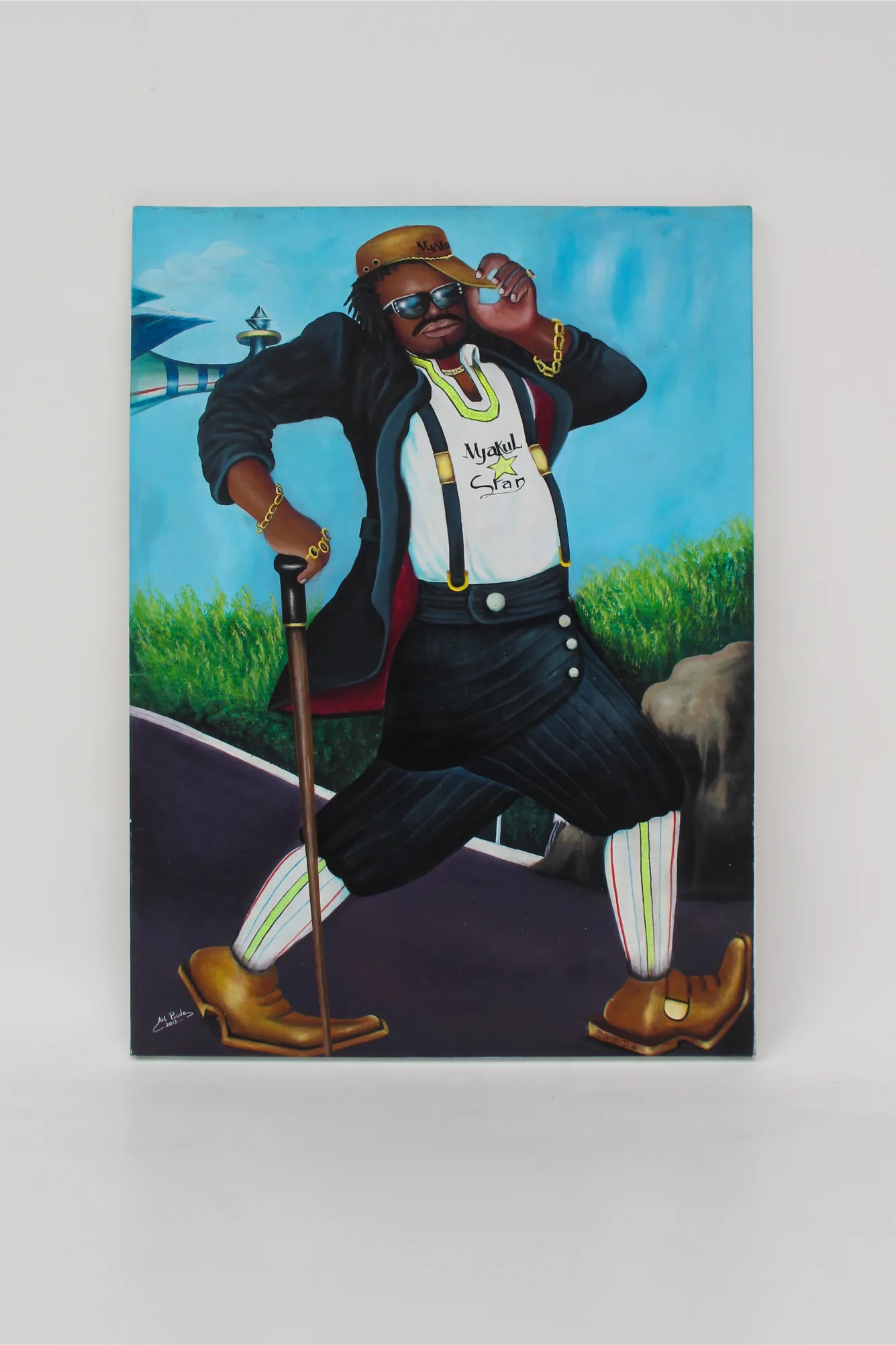 Huile sur toile "Myakul Star" par Camille-Pierre Pambu Bodo