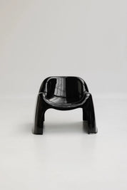 Paire de chaise Toga en Fibre de Verre Noire par Sergio Mazza pour Artemide