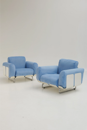 Paire de Fauteuils Senzafine par Eleonore Peduzzi Riva pour Zanotta