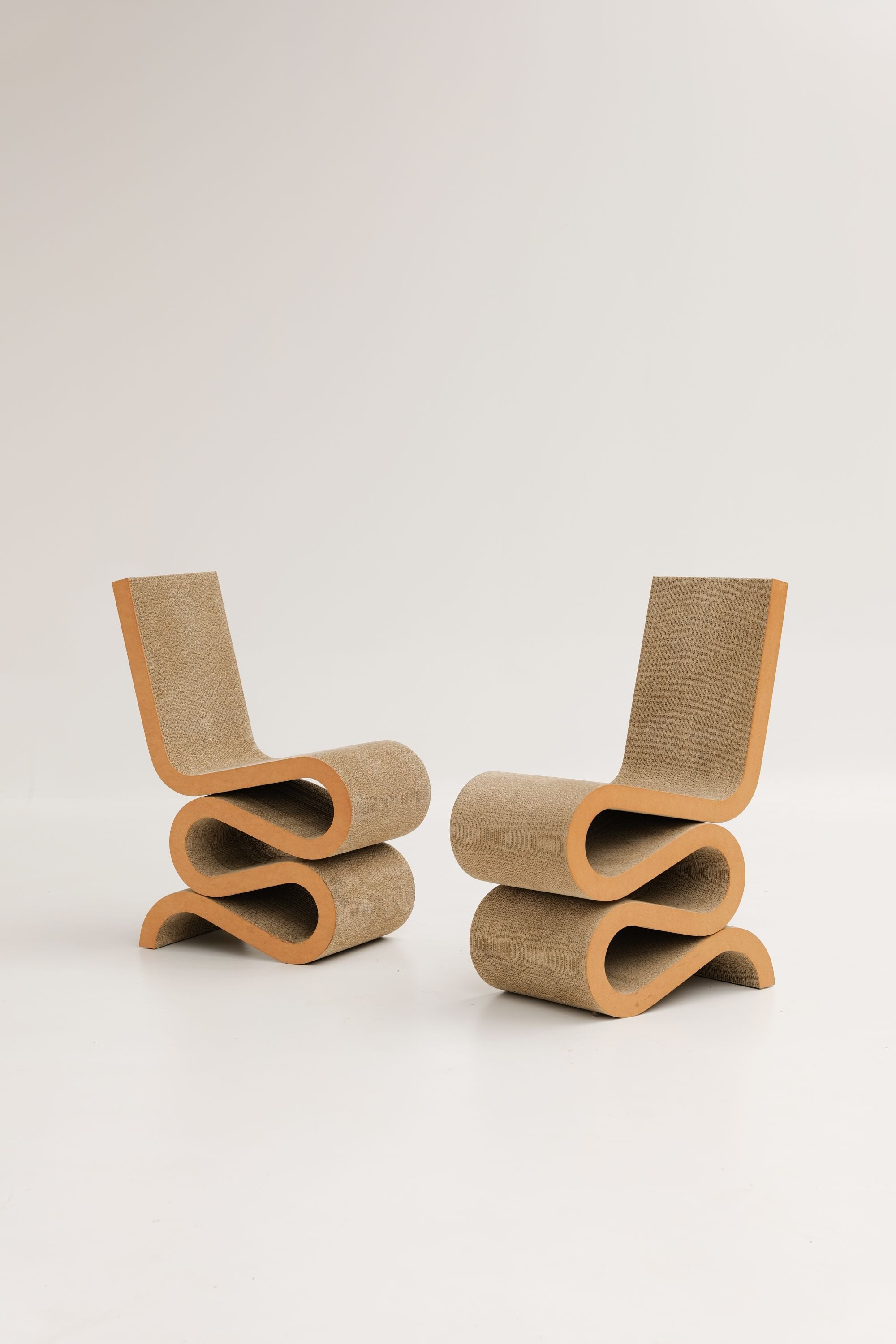 Paire de chaise fauteuil Easy Edges Wiggle par Frank Gehry pour Vitra