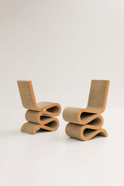 Paire de chaise fauteuil Easy Edges Wiggle par Frank Gehry pour Vitra