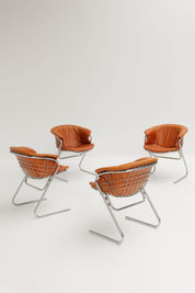 Fauteuils de salle à manger Flynn conçu par Gastone Rinaldi et édité par Thema