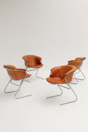 Fauteuils de salle à manger Flynn conçu par Gastone Rinaldi et édité par Thema