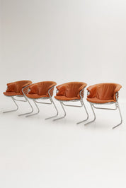 Fauteuils de salle à manger Flynn conçu par Gastone Rinaldi et édité par Thema
