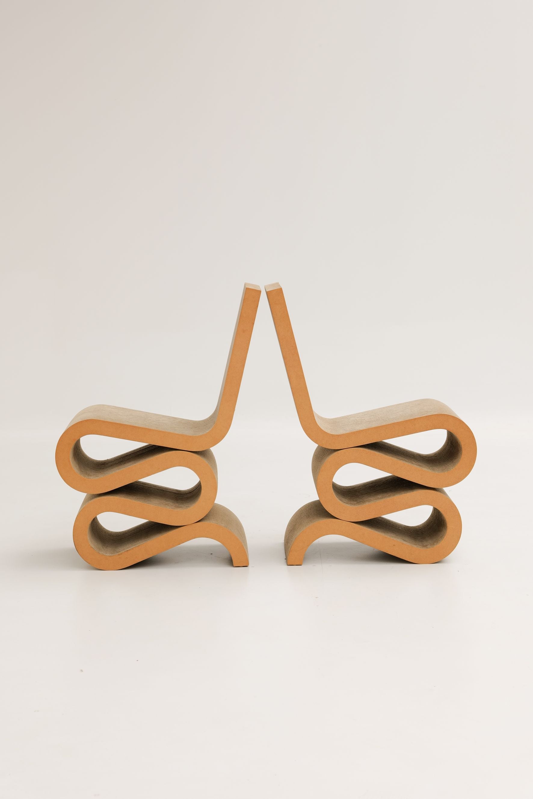 Paire de chaise fauteuil Easy Edges Wiggle par Frank Gehry pour Vitra