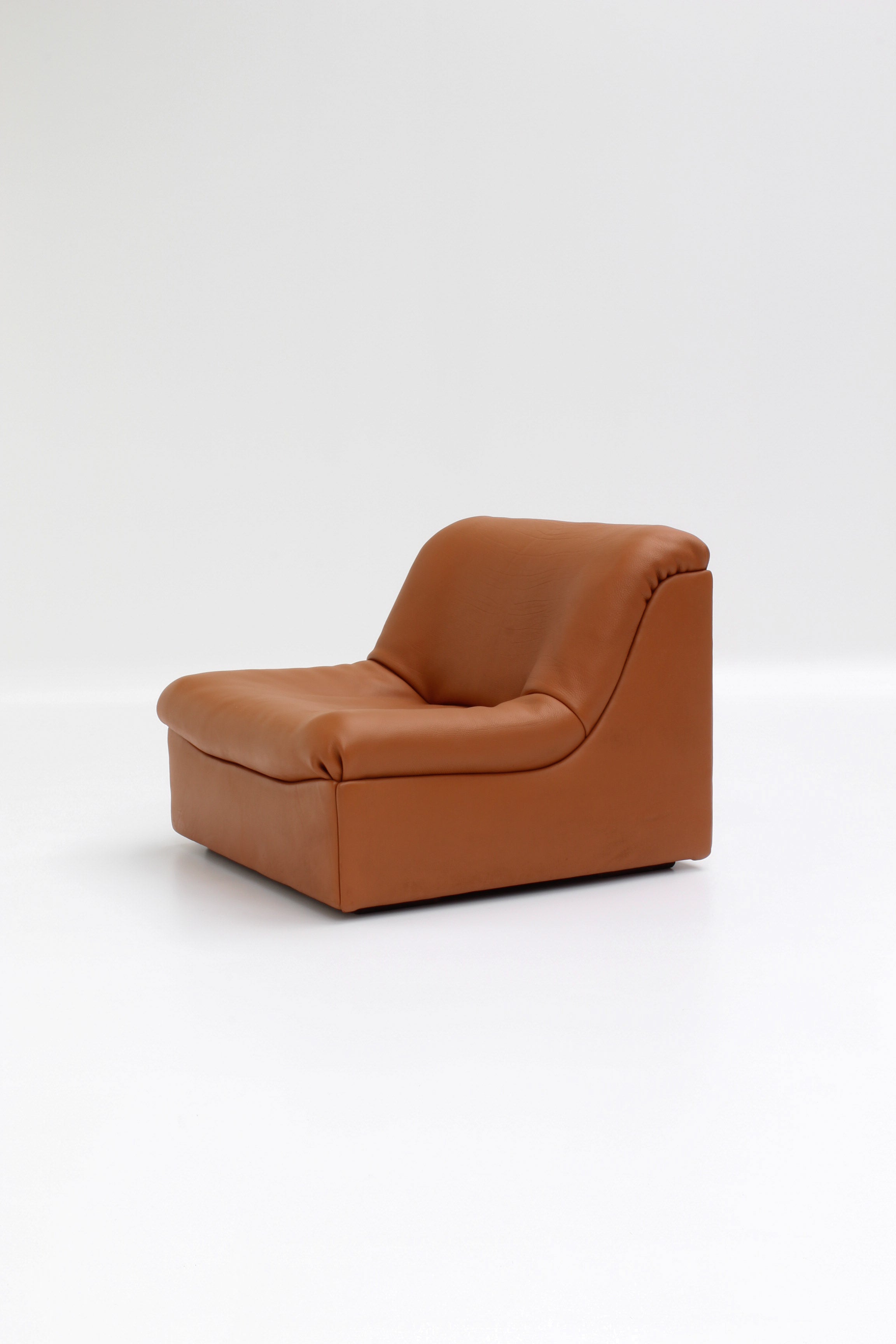 Canapé modulaire DS-46 en cuir cognac par De Sede