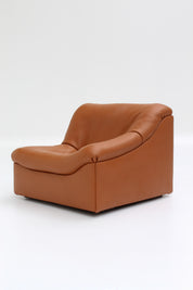 Canapé modulaire DS-46 en cuir cognac par De Sede
