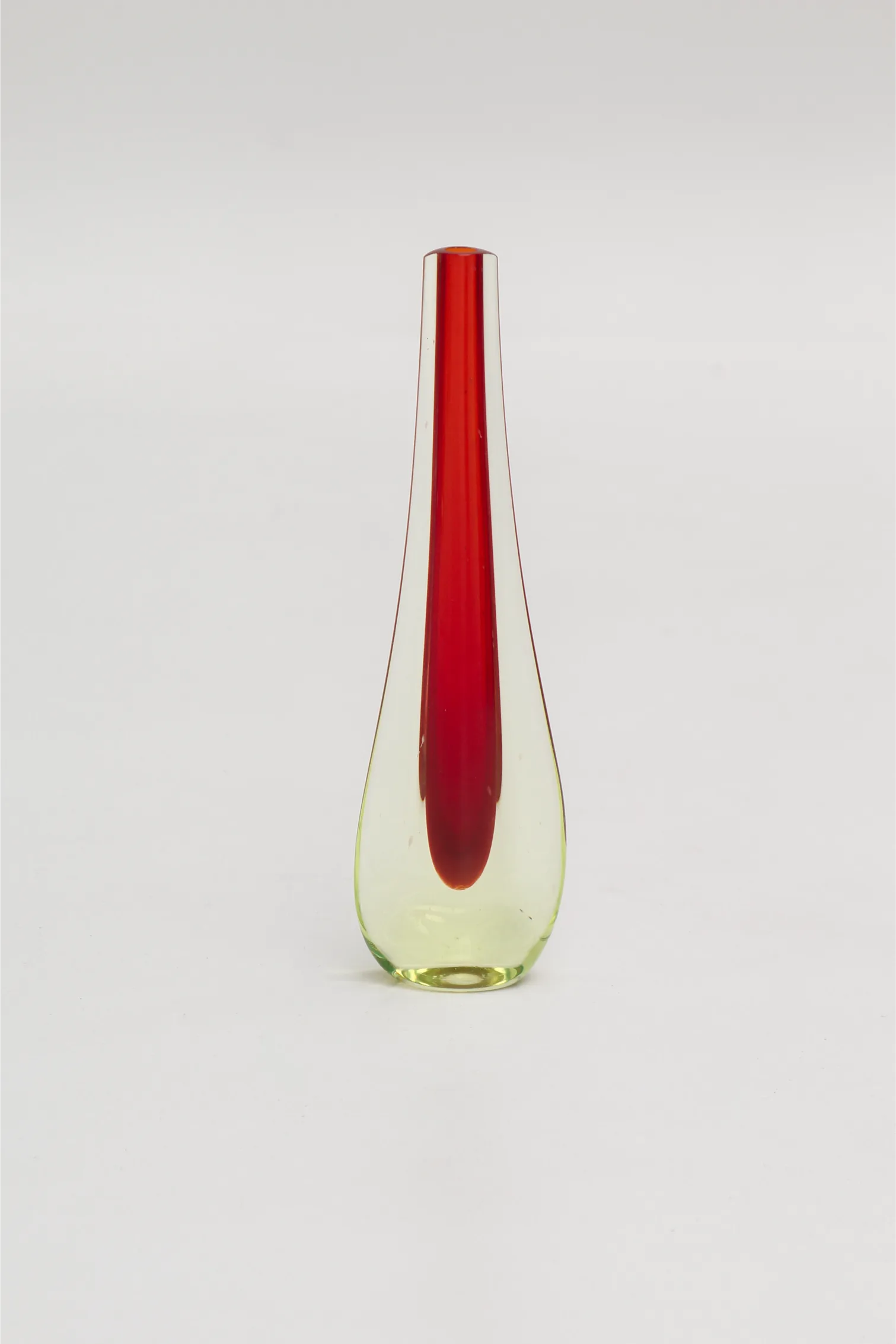 Soliflore Murano en verre rouge