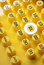 Ring-A-Date Perpetual Calendar by Giorgio Della Beffa (Yellow)