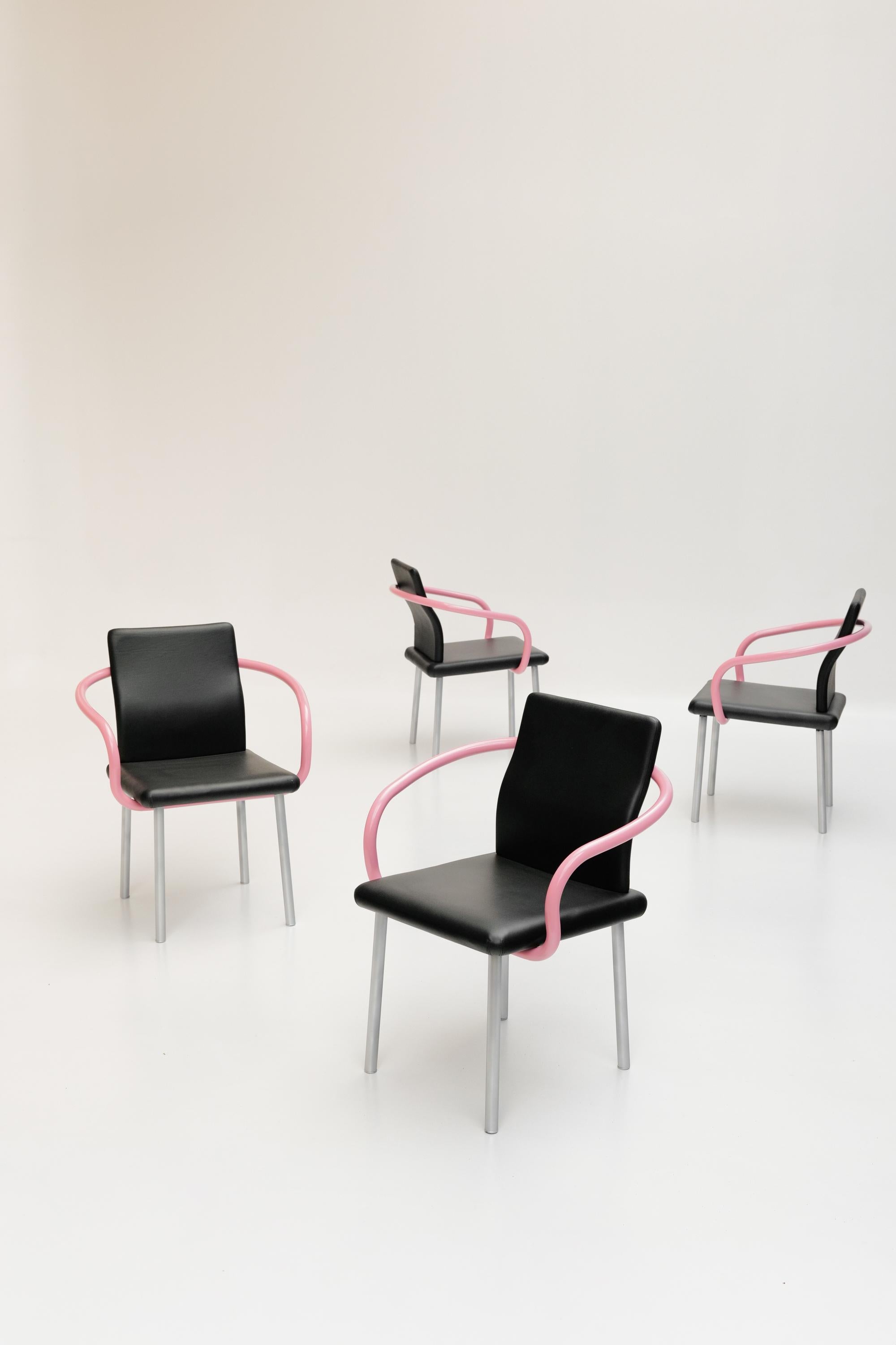 Ensemble de 4 chaises Mandarin par Ettore Sottsass pour Knoll