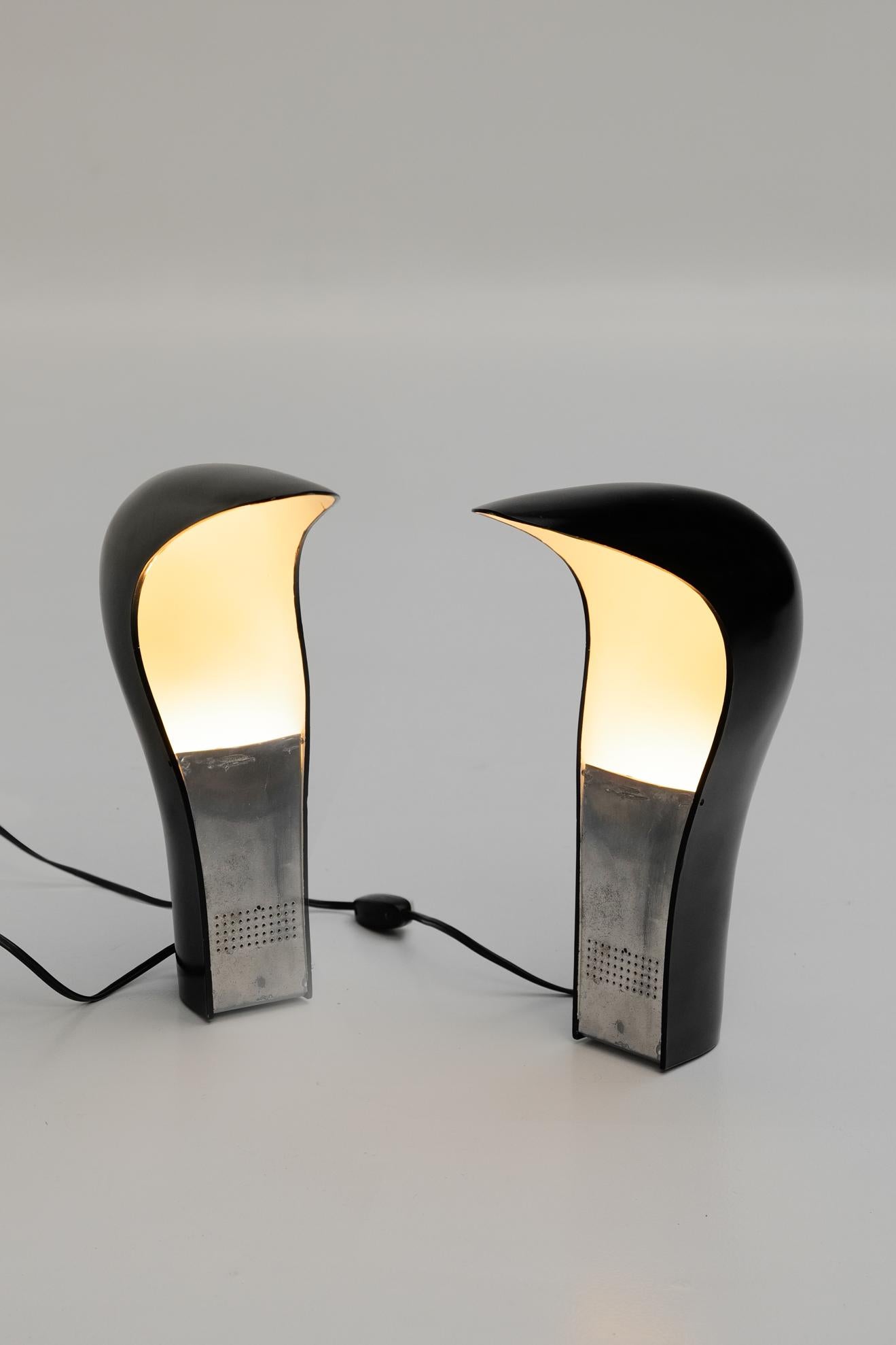 Paire de lampe de table Pelota de Cesare Casati et Ponzio pour Lamperti 
