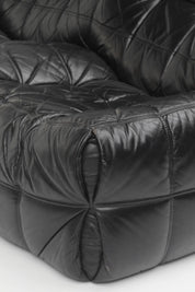 Canapé Kashima de Michel Ducaroy en cuir noir pour Ligne Roset