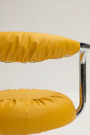 Set de 4 chaises Cobra par Giotto Stoppino jaune