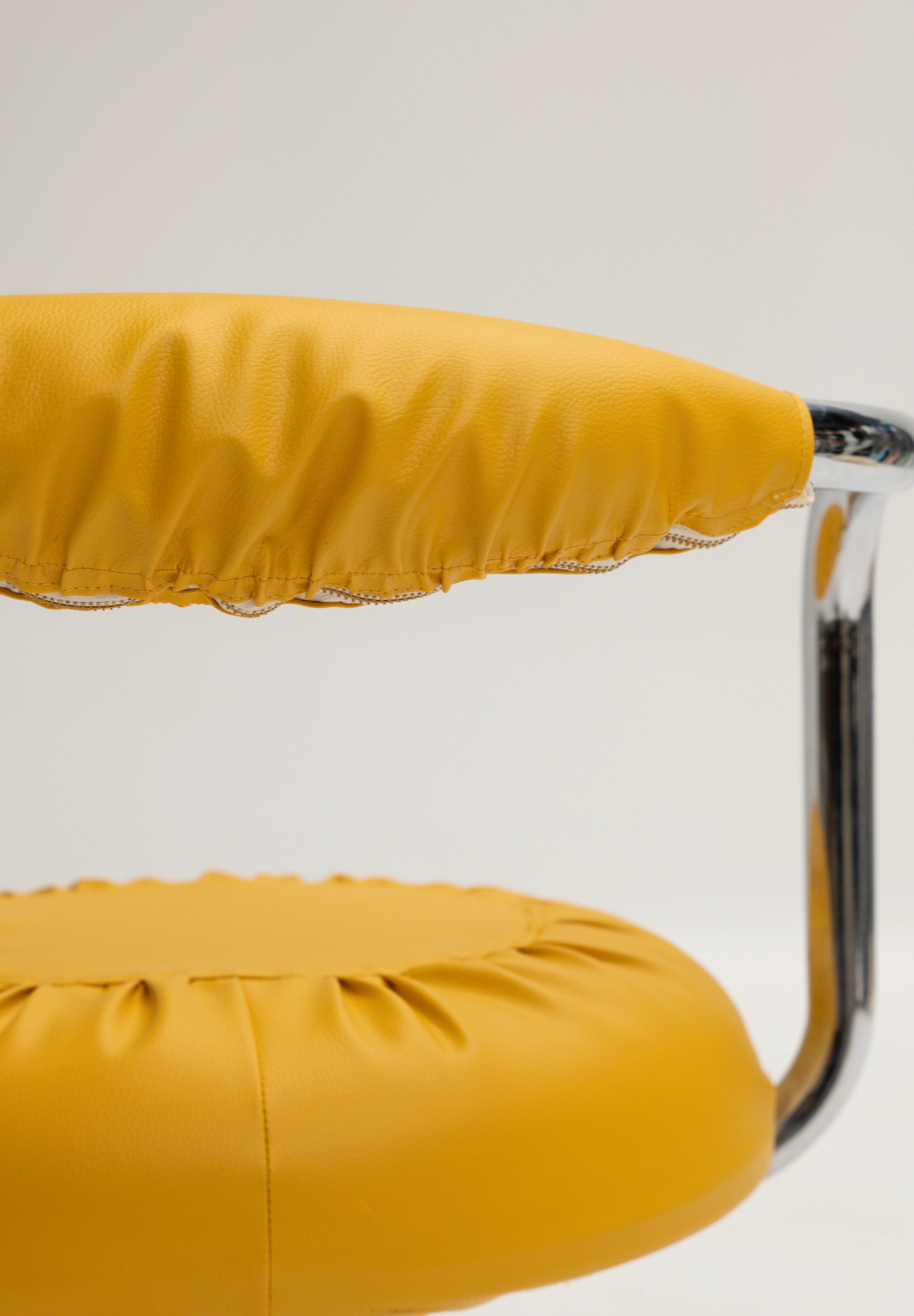 Set de 4 chaises Cobra par Giotto Stoppino jaune