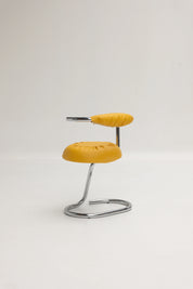 Set de 4 chaises Cobra par Giotto Stoppino jaune