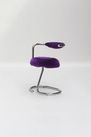 Set de 4 chaises Cobra par Giotto Stoppino, velours violet