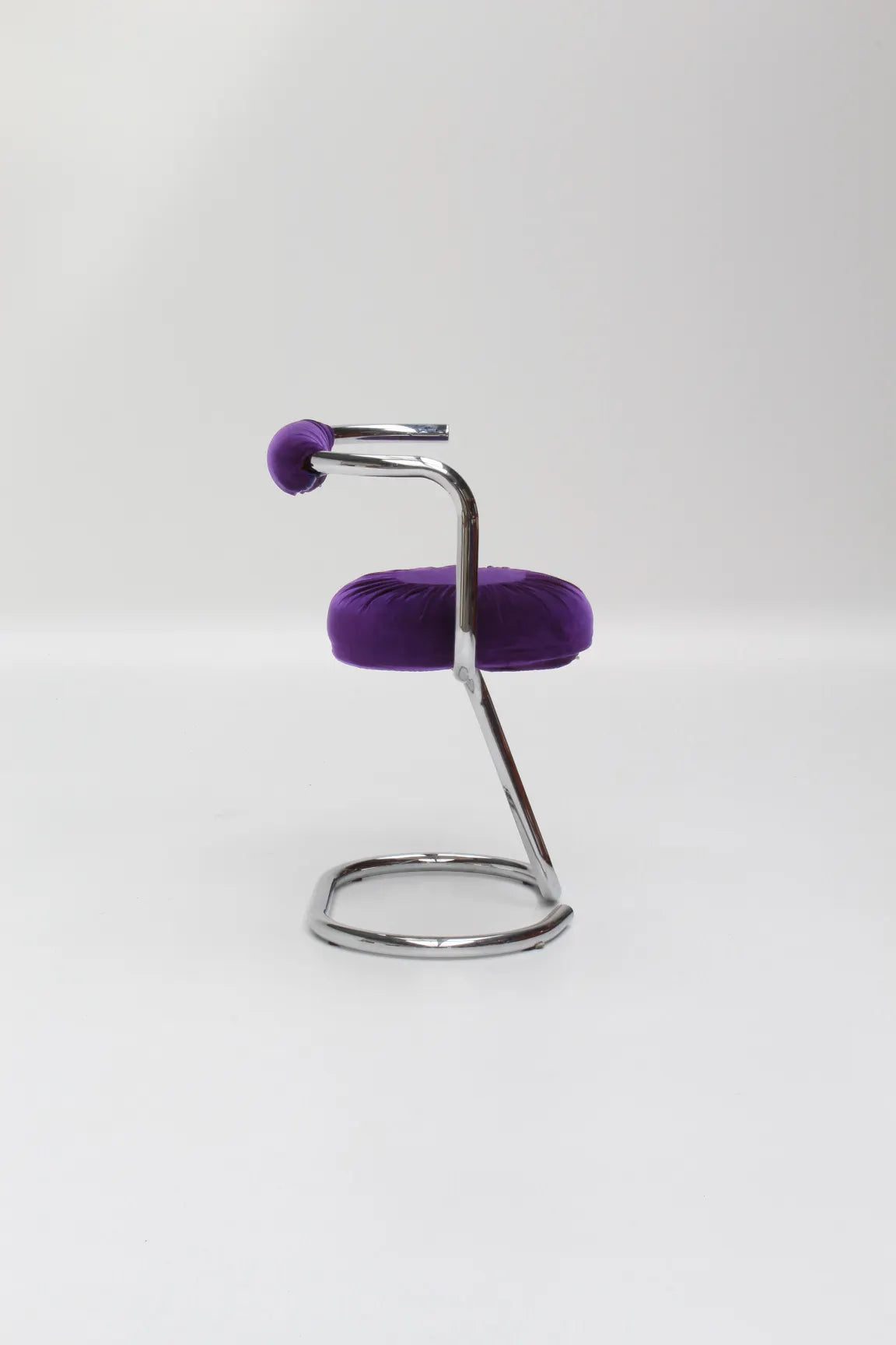 Set de 4 chaises Cobra par Giotto Stoppino, velours violet