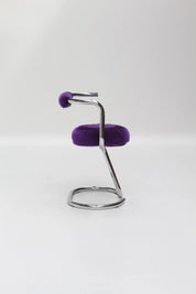 Set de 4 chaises Cobra par Giotto Stoppino, velours violet