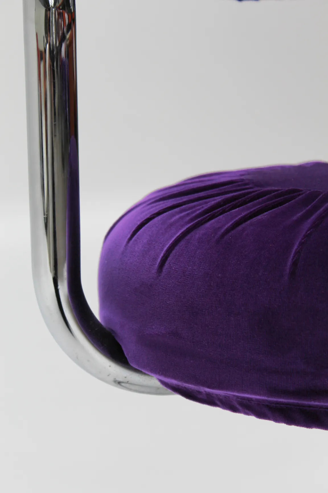 Set de 4 chaises Cobra par Giotto Stoppino, velours violet