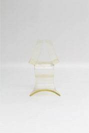 Paire de chaises en lucite par Michel Dumas