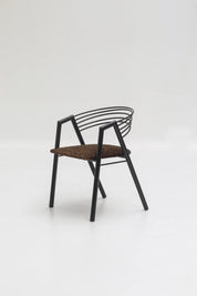 Ensemble de chaises postmodernes en tissu léopard