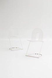Chaises Swing blanches par Jutta & Herbert Ohl