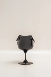 Set de 4 chaises Tulip noires et léopard