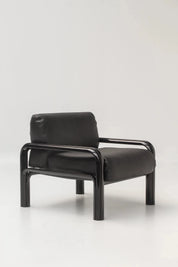 Fauteuil 54 de Gae Aulenti – version noire intégrale, design italien 1976