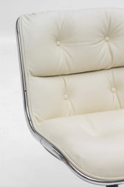 Fauteuil Executive blanc par Charles Pollock pour Knoll