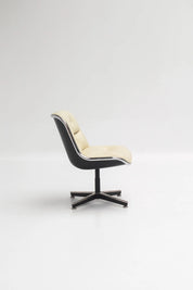 Fauteuil Executive blanc par Charles Pollock pour Knoll