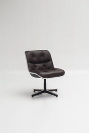 Fauteuil Executive en cuir marron par Charles Pollock pour Knoll