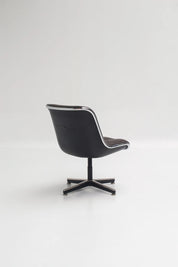 Fauteuil Executive en cuir marron par Charles Pollock pour Knoll