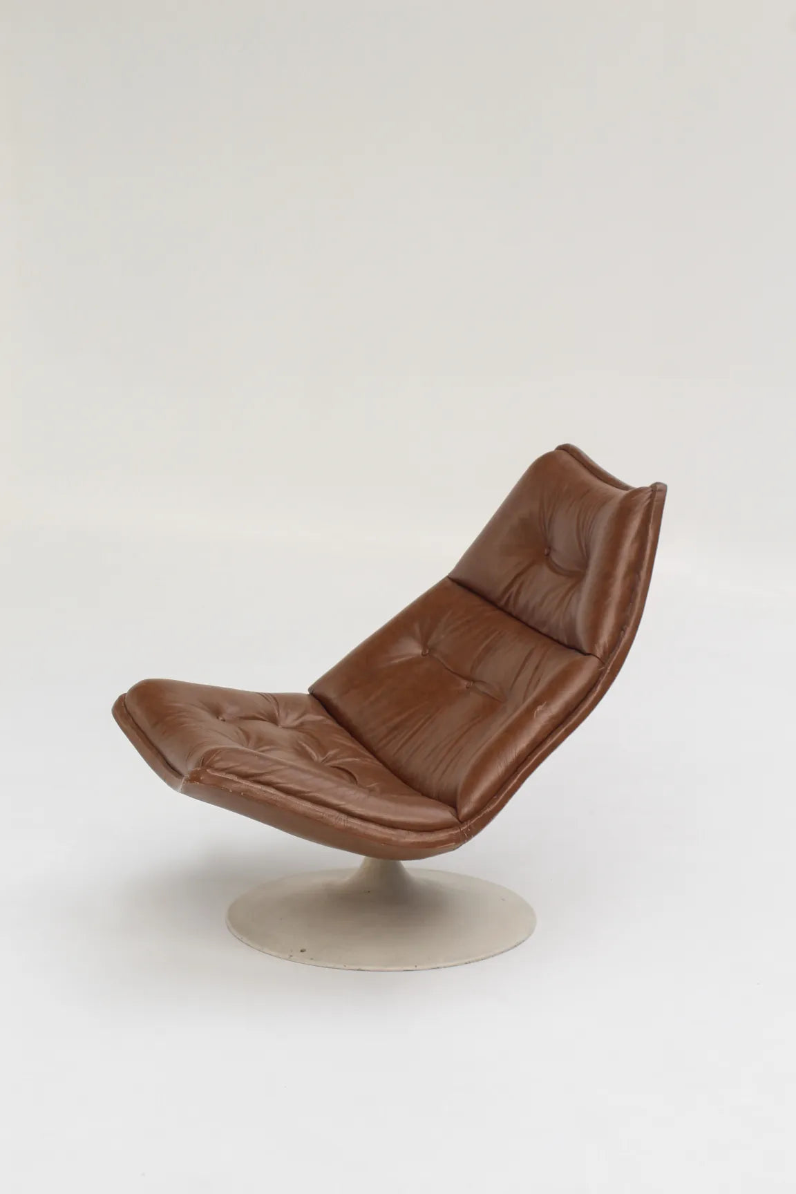 Fauteuil F510 en cuir caramel par Geoffrey Harcourt pour Artifort