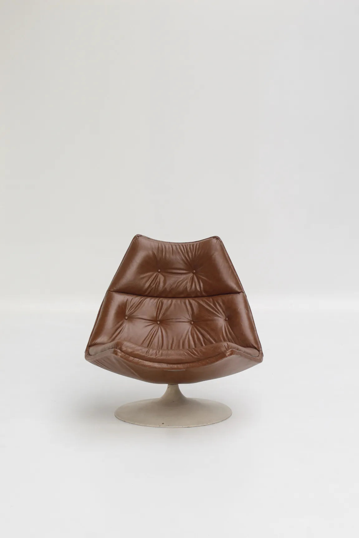 Fauteuil F510 en cuir caramel par Geoffrey Harcourt pour Artifort