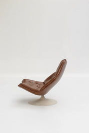 Fauteuil F510 en cuir caramel par Geoffrey Harcourt pour Artifort