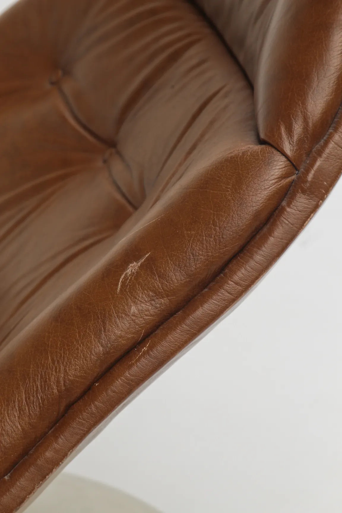 Fauteuil F510 en cuir caramel par Geoffrey Harcourt pour Artifort