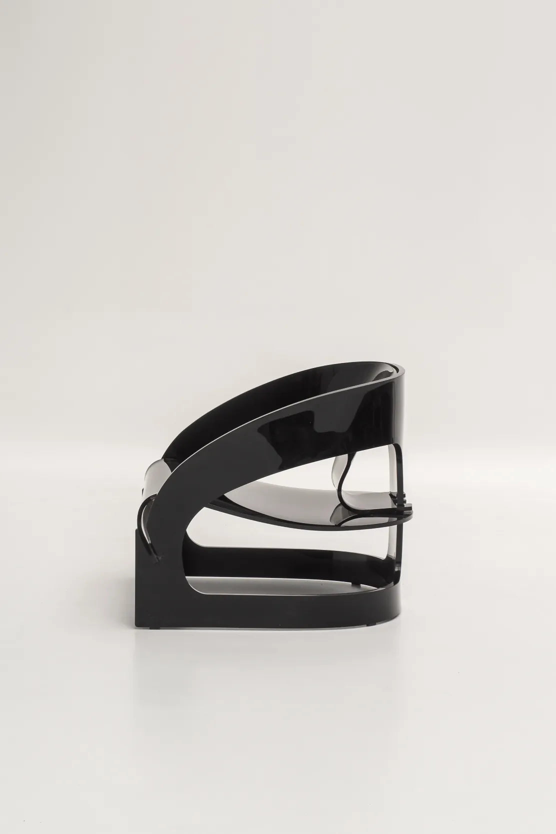 Fauteuil 4801 noir par Joe Colombo pour Kartell