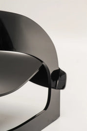 Fauteuil 4801 noir par Joe Colombo pour Kartell