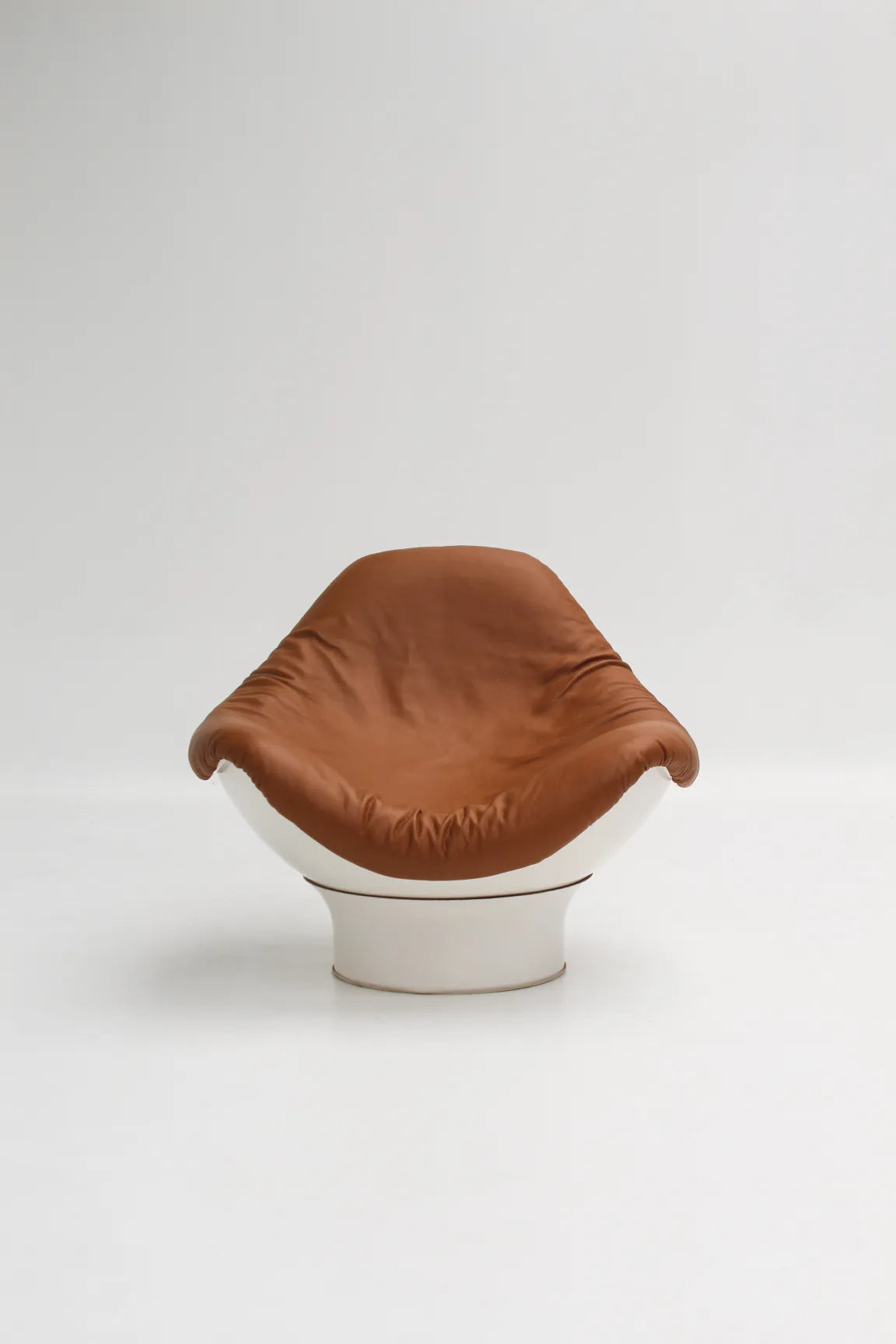Fauteuil Rodica en cuir caramel par Mario Brunu pour Comfort, Italie