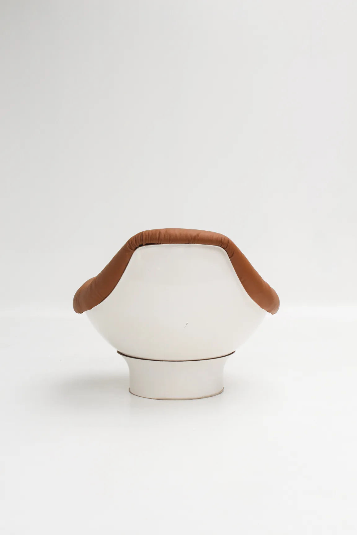 Fauteuil Rodica en cuir caramel par Mario Brunu pour Comfort, Italie
