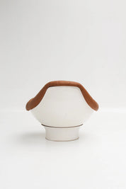 Fauteuil Rodica en cuir caramel par Mario Brunu pour Comfort, Italie