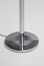 Lampadaire chromé en verre de Murano bleu