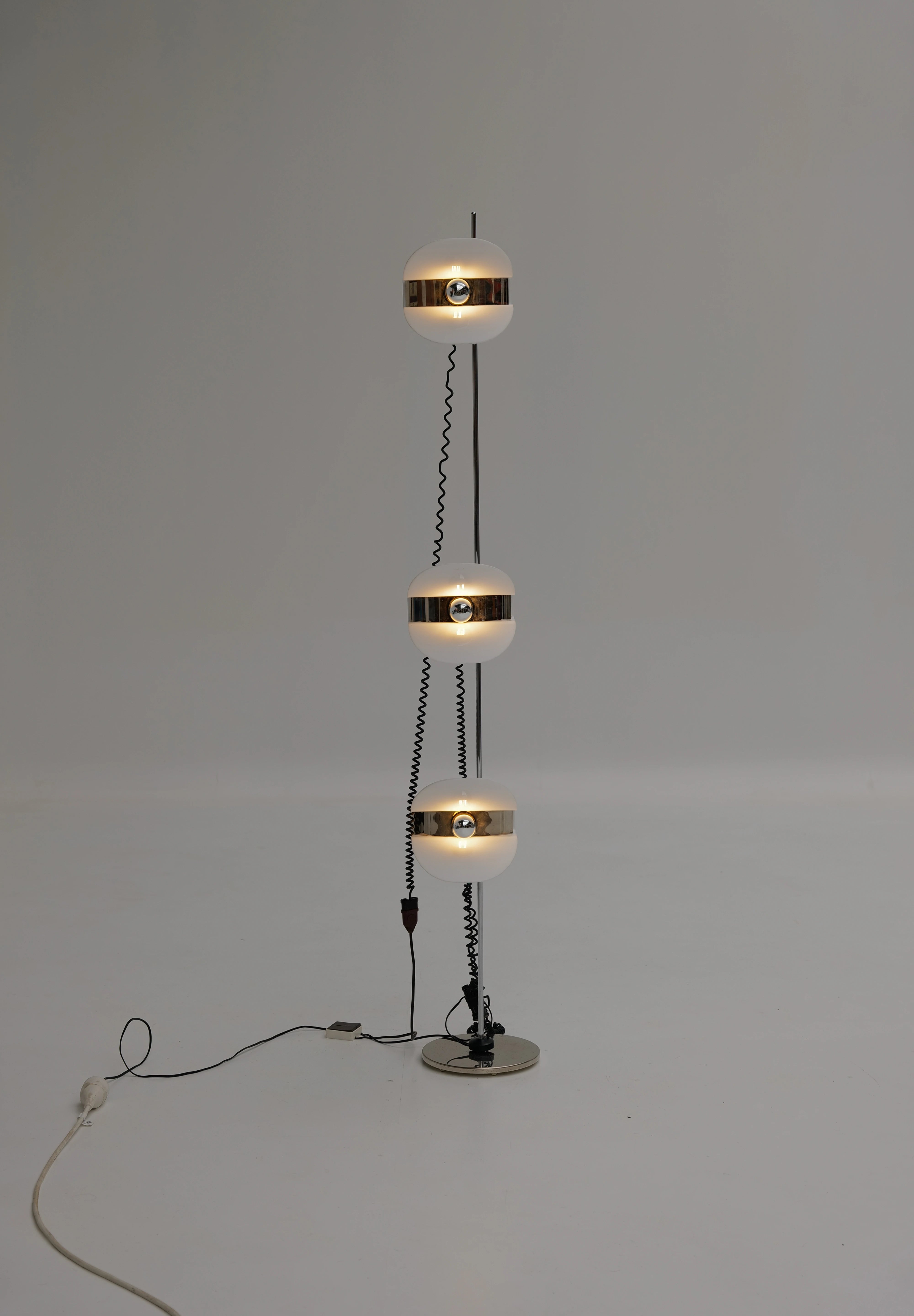 Lampadaire Space Age à trois feux, années 1970