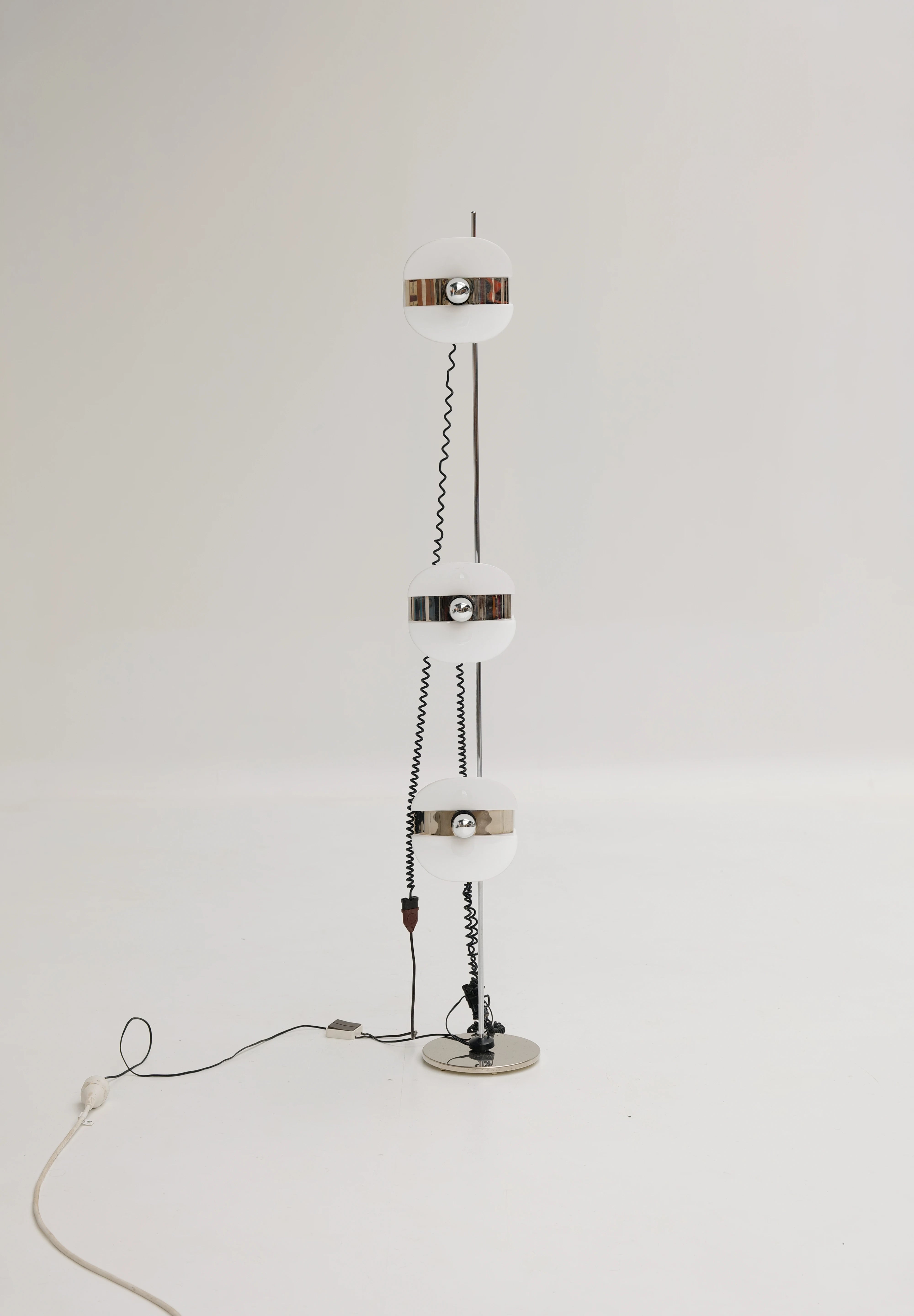 Lampadaire Space Age à trois feux, années 1970