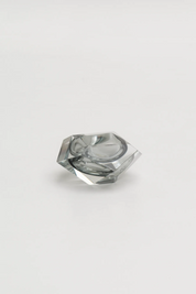 Cendrier "Murano Diamant" en verre sommerso transparent
