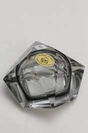 Cendrier "Murano Diamant" en verre sommerso transparent