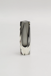 Soliflore "Murano Diamant" en verre sommerso noir