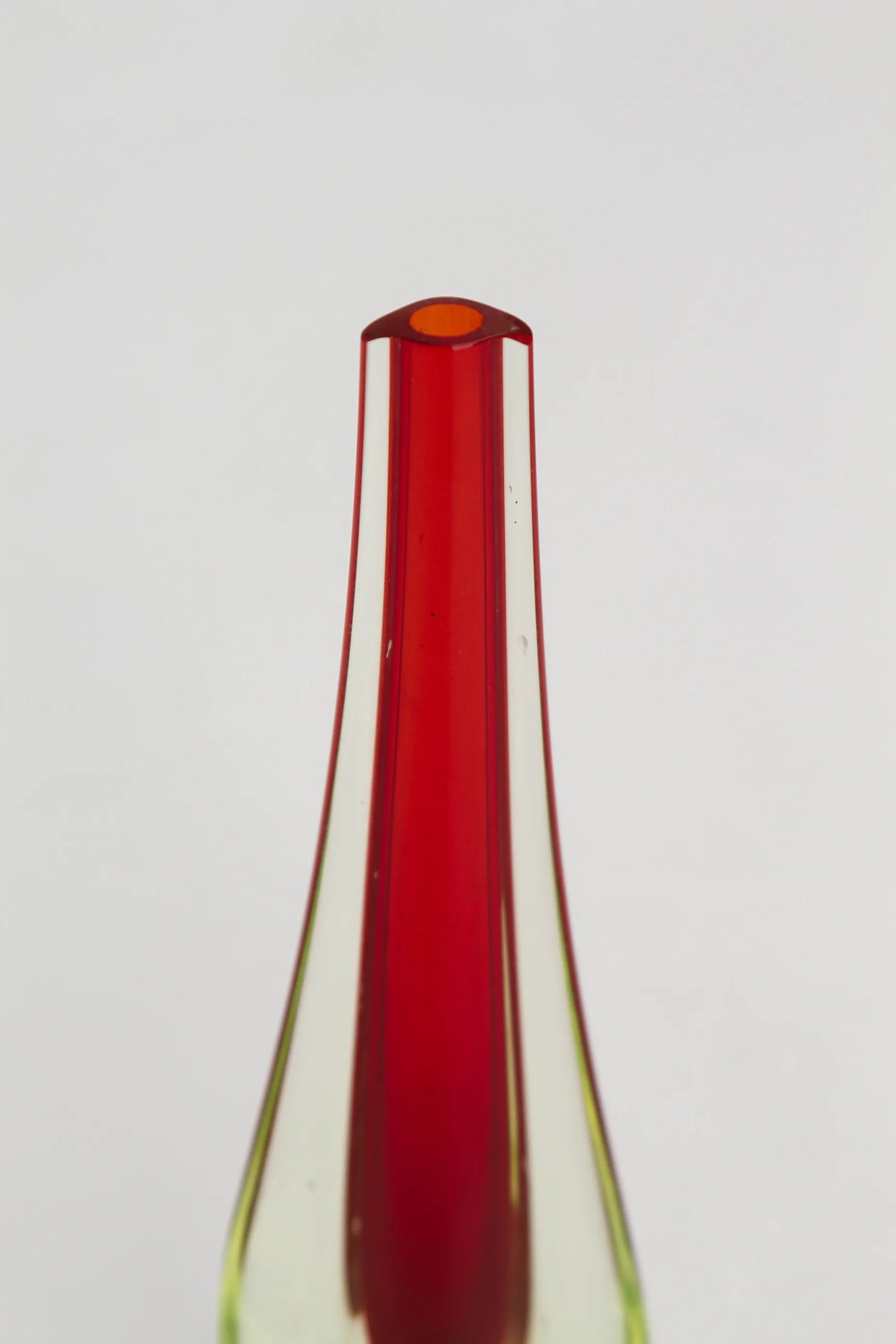 Soliflore Murano en verre rouge