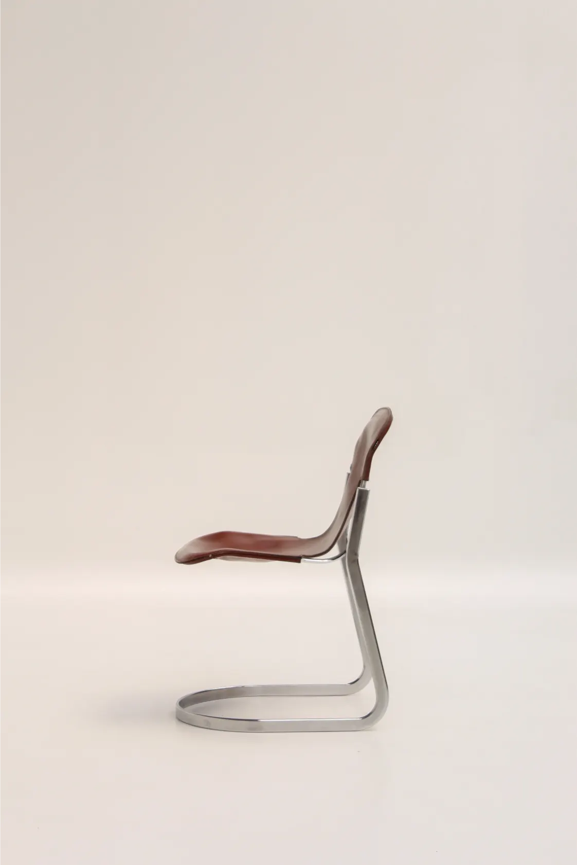 Chaises Willy Rizzo en cuir bordeaux