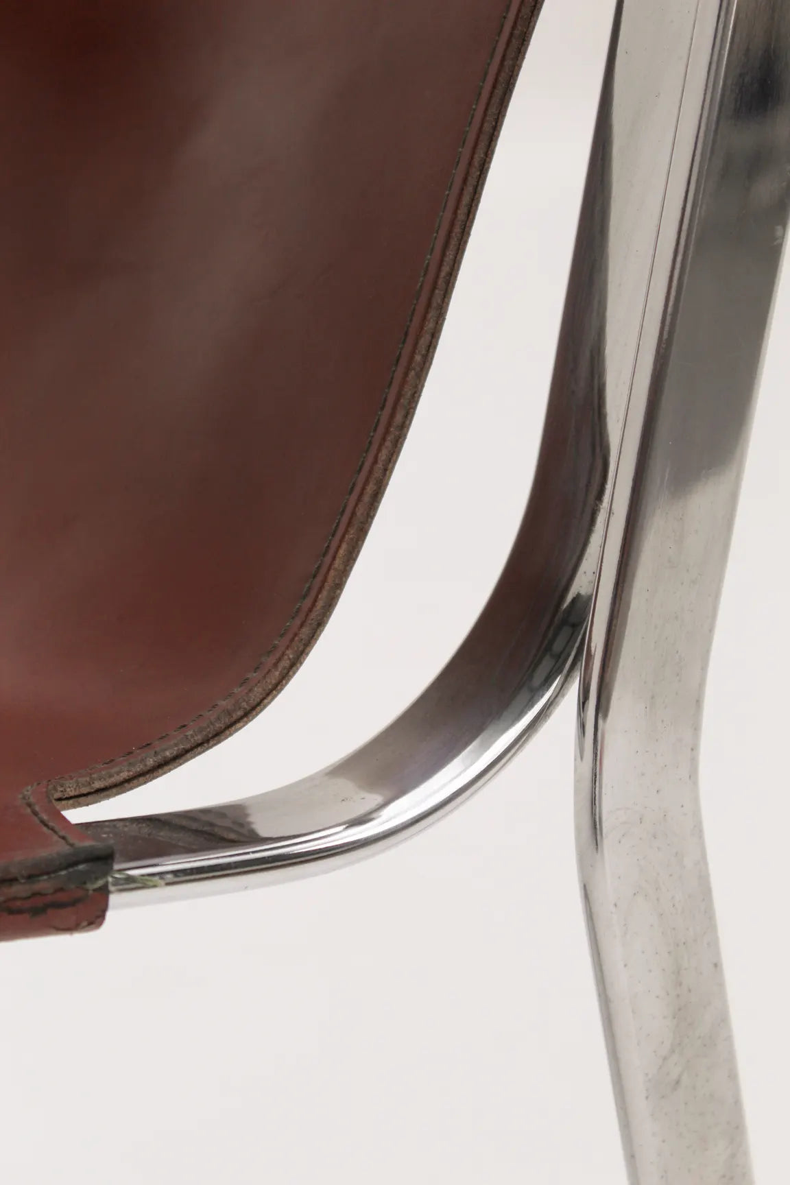 Chaises Willy Rizzo en cuir bordeaux